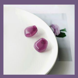 Plain Stud Earring 1 Pair - As Shown In Figure - One Size