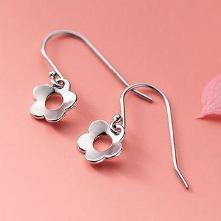 Flower Earring 1 Pair - S925 Silver - Silver - One Size