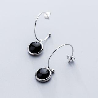 925 Sterling Silver Bead Dangle Earring 1 Pair - Earring - One Size