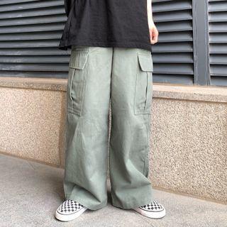Cargo Wide Leg Straight Cut Pants