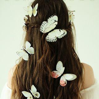 Set Of 12: Butterfly Hair Clip