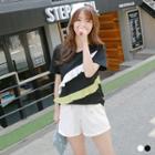 Short Sleeve Frill T-shirt