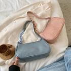 Faux Leather Zip Hobo Bag