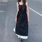 Set: Jumper Dress + A-line Midi Skirt Black & White - One Size
