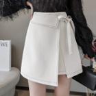 Asymmetric Tie-front A-line Skirt