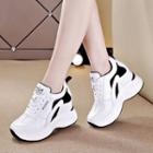 Applique Platform Hidden Wedge Sneakers