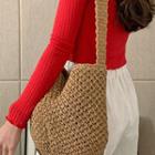 Straw Bucket Beach Bag