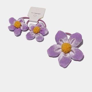 Flower Fabric Hair Tie (various Designs)