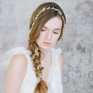 Bridal Faux-pearl Headpiece White - One Size