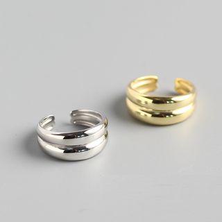 Sterling Silver Double Layer Open Ring
