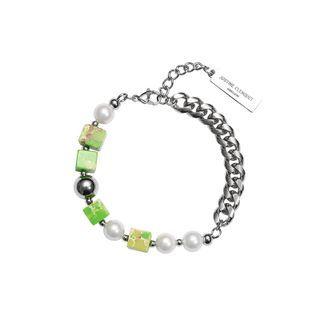 Cube Stainless Steel Bracelet Green - One Size