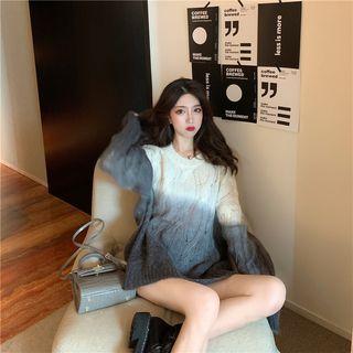 Ombre Sweater As Shown In Figure - One Size