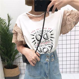 Short-sleeve Letter Top