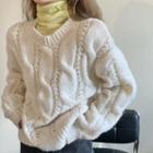 V-neck Knit Sweater / Turtle-neck Top