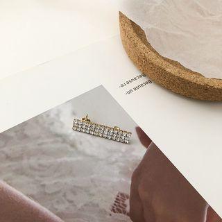 Rhinestone Bar Brooch