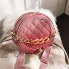 Chain Detail Quilted Round Crossbody Bag
