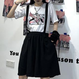 Suspender Wide-leg Shorts