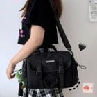 Buckled Lightweight Messenger Bag / Bag Charm / Set
