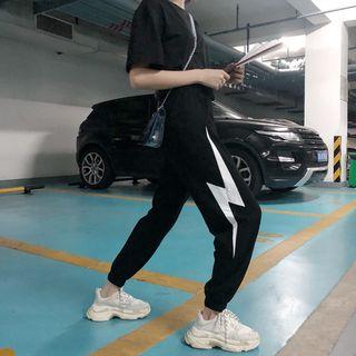 Lightning-print Sweatpants