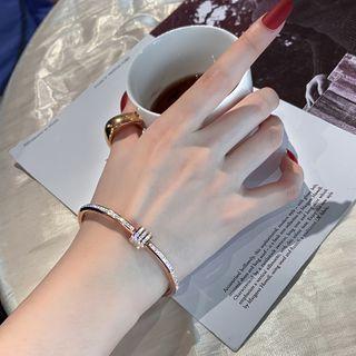 Rhinestone Bangle Rose Gold- One Size