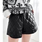 Quilted Pleather Shorts