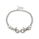 Handcuffs Necklace 2820 - Silver - One Size