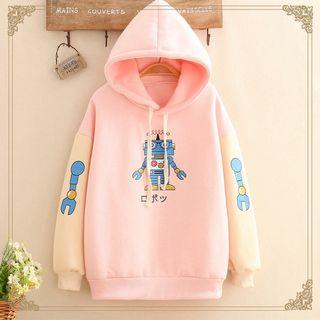 Robot Color-block Hoodie