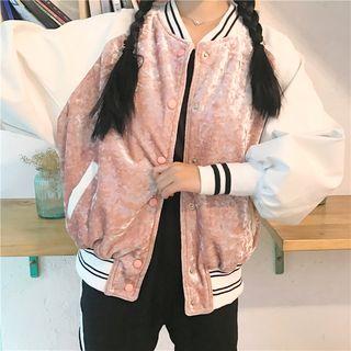 Strip Trim Baseball Jacket