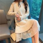 Bell-sleeve Knit Mermaid Dress