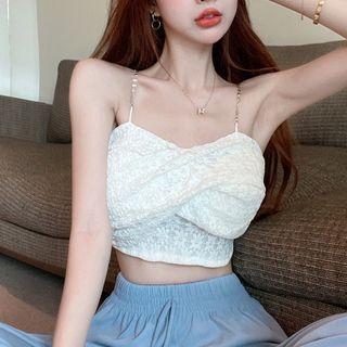 Chain Strap Floral Lace Camisole Top