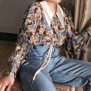 Floral Blouse Blue - One Size