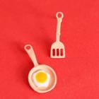 925 Sterling Silver Fried Egg Earring