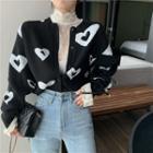 Heart Cardigan / Lace Top
