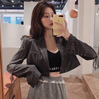 Striped Cropped Blazer