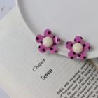 Dotted Acrylic Flower Earring