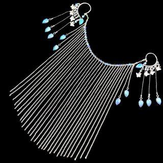 Beaded Face Veil / Earring / Set