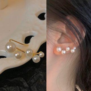 Retro Faux Pearl Earring White - 1394a#