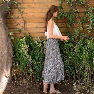 Mock Two-piece Long Sundress Ivory - One Size