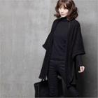 Open-front Piped Cape Cardigan
