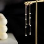 Flower Faux Pearl Ear Jacket 1 Pr - Gold - One Size