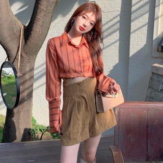 Cropped Shirt / Wide-leg Shorts