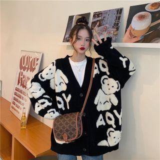 Cartoon Bear Cardigan