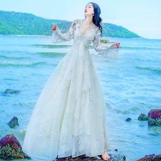 Set: Lace Bolero + Maxi Dress