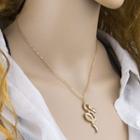 Snake Necklace 1pc - Gold - One Size