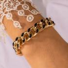 Chunky Chain Glaze Alloy Bracelet 15912 - 1 Pc - Gold - One Size