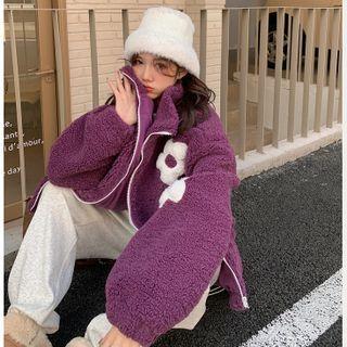 Flower Fleece Loose-fit Jacket