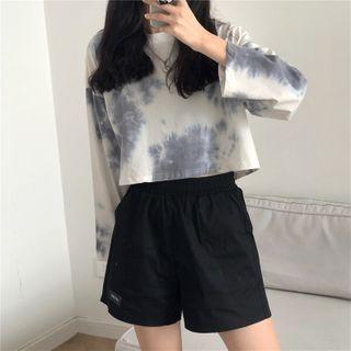 Long-sleeve Tie Dye T-shirt / Shorts