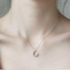 925 Sterling Silver Moon Pendant Necklace As Shown In Figure - One Size