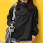 Plain Half Zip Hoodie