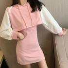 Set: Cropped Hoodie + Sleeveless Bodycon Dress